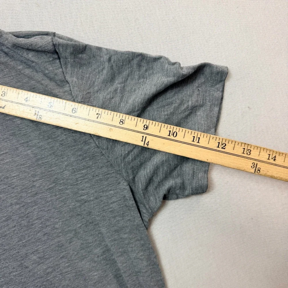Nike V-Neck Shirt Mens Large Grey Excellent Athletic Cut Tri-Blend Tee
